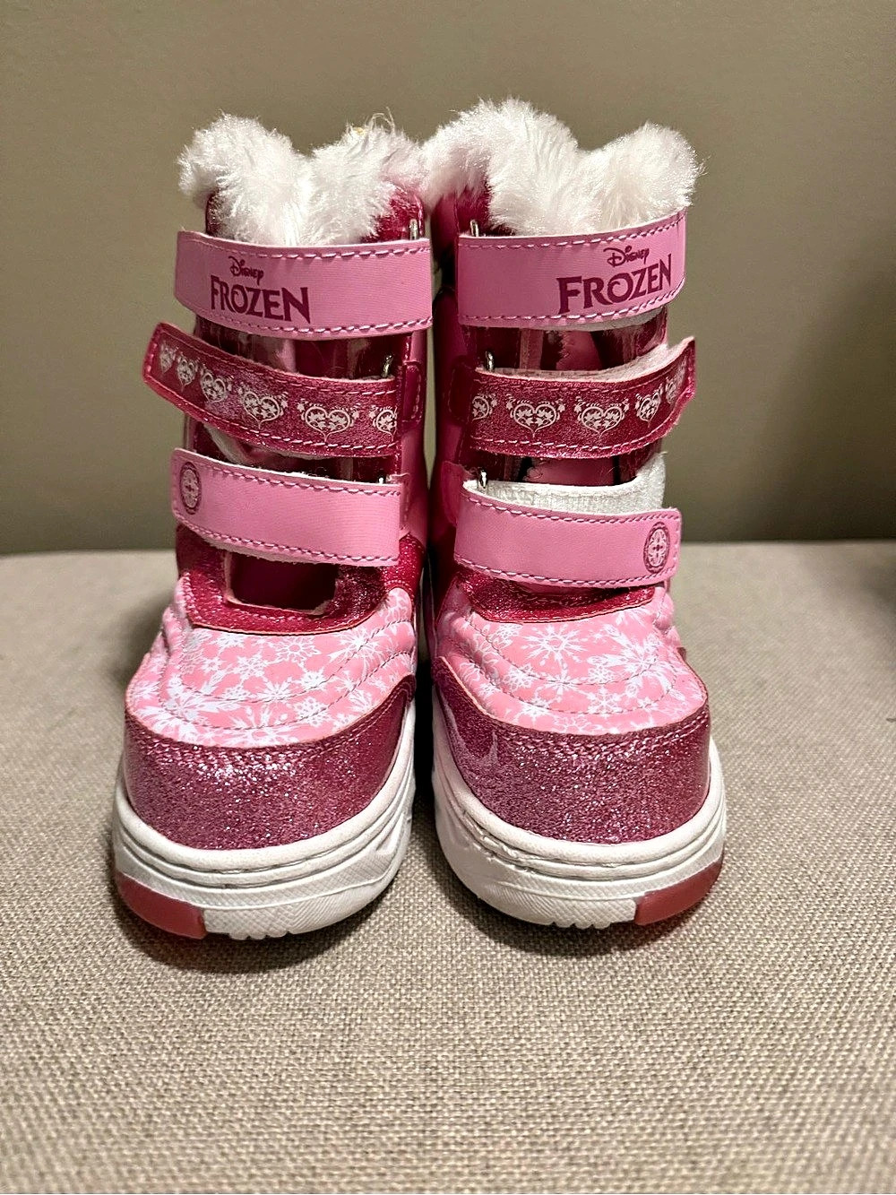 Disney Frozen Pink Glitter Winter Boots